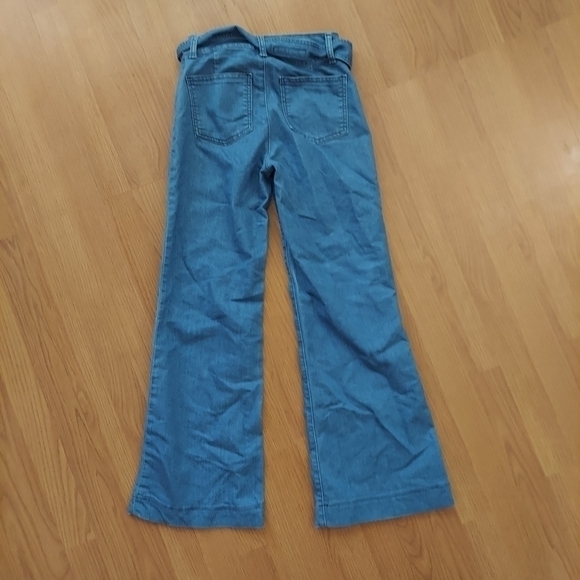 Serfonaine belted jeans flare 70s style made in U.S.A. stretch denim size 25 - Picture 7 of 9